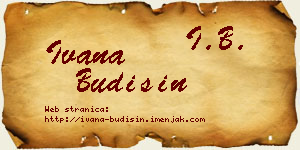 Ivana Budišin vizit kartica